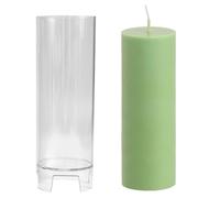 Cylindrical Candle Making Holder - 7 X 10 cm Transparent Durable Craft Tool | Reusable Candle Moulding Mould for DIY Table Decoration DIY Craft Making