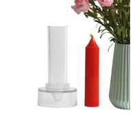 Cylindrical Candle Mould - Expanded Base For Stability, Perfect For , Prayer And Church Table | Clear , Reusable And Year