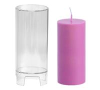 Cylindrical Candle Mould - PC Acrylic Pillar Mould with Flat Top, Non-Dismountable -piece Design, Cylinder Mould for Soy Wax and Beeswax, for DIY Candle Making, Home Decoration
