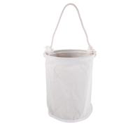 Cylindrical Canvas Tool Bag 32cm White Large Capacity Storage