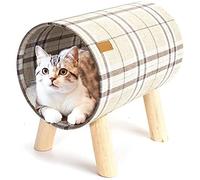 Cylindrical Cat Litter, Removable and Washable Cat Bed, Solid Wood Stool Legs, All Seasons, 40X26x38cm