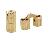 Cylindrical Concealed Door Hinge, 180 Degree Opening, 2 Pieces | Brass Barrels Hinge for Small Closet Cupboard, Furniture Hardware for Wood Box Handicrafts