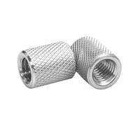 Cylindrical Coupling Nuts 1-5pcs Knurled Round Coupling Nut M3 M4 M5 M6 M8 M10 M12 M14 M16 Stainless Steel Extended Cylindrical Flat Head Knurled Round Nut(M4x8x8 5pcs)