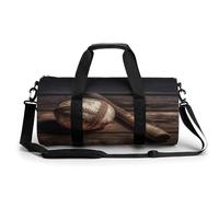 Cylindrical Gym Bag,Baseball on Wooden Print Fitness Bag,sport Gym Bag,sports Fitness Handbag,sports Travel Duffel Bag, style, 17.7in/9in/9in, Modern