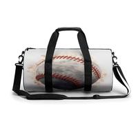 Cylindrical Gym Bag,Baseball Print Fitness Bag,sport Gym Bag,sports Fitness Handbag,sports Travel Duffel Bag, style, 17.7in/9in/9in, Modern