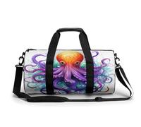 Cylindrical Gym Bag,Colorful Octopus Sports Gym Bag,Workout Bags,travel Weekender Bag,Duffle Travel Bag for Men Women, style, 17.7in/9in/9in