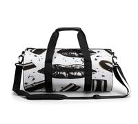 Cylindrical Gym Bag,Cool Black Lipstick Lips Sports Gym Bag,Workout Bags,travel Weekender Bag,Duffle Travel Bag for Men Women, style, 17.7in/9in/9in