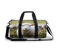 Cylindrical Gym Bag,Cute Sheep Lamb Sports Gym Bag,Workout Bags,travel Weekender Bag,Duffle Travel Bag for Men Women, style, 17.7in/9in/9in