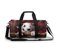 Cylindrical Gym Bag,Dalmatian Puppy Sports Gym Bag,Workout Bags,travel Weekender Bag,Duffle Travel Bag for Men Women, style, 17.7in/9in/9in