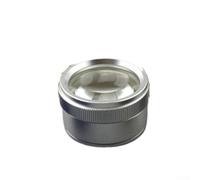 Cylindrical Handheld Magnifier with 30x for Evaluating Craftsmanship on Antiques and Miniature Items (Silver)