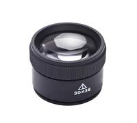 Cylindrical Handheld Magnifying Glass Offering 30x Magnification for Accurate Jewelry and Watch Evaluation (Black)