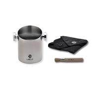 Cylindrical Knock Box, Microfiber Cloth and Brush