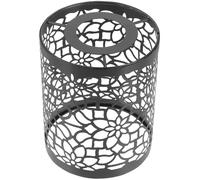 Cylindrical Lamp Shade Black Iron Hollow Out Flower Design | Light Shades Metal, Ceiling Pendant Light Shade, Industrial Modern Decor for Corridors and Coffee Shops