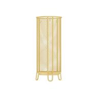 Cylindrical Metal Commercial Umbrella Stand Racks with Bottom Foot Pad and Metal Frame Heavy Duty Large Capacity Metal Umbrella Holder Metal Umbrellas Stand Hotel Commercial(Gold,20*50cm/7.9*19.7in)