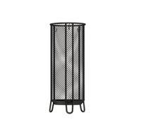 Cylindrical Metal Commercial Umbrella Stand Racks with Bottom Foot Pad and Metal Frame Heavy Duty Large Capacity Metal Umbrella Holder Metal Umbrellas Stand Hotel Commercial(Black,20*50cm/7.9*19.7in)