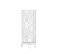 Cylindrical Metal Commercial Umbrella Stand Racks with Bottom Foot Pad and Metal Frame Heavy Duty Large Capacity Metal Umbrella Holder Metal Umbrellas Stand Hotel Commercial(White,20*50cm/7.9*19.7in)