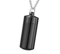 Cylindrical Pet Urn Necklace Pendant, Aluminum Alloy Memory Holder, Daily Remembrance Quiet Home Display Locket Pet Memorial Pendant Urn Necklace Remembrance Holder Cylindrical Memory Locket Daily