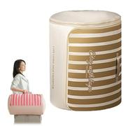Cylindrical Roll-Up Quilt Storage Bag with Zipper, Protable Cylindrical Self Compression Organizer with Handle, Large Capacity Compression Storage Bags for Comforters, Closet, Travel (L2)