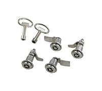 Cylindrical Tongue Lock Industrial Chassis Iron Box Door 1Pcs(Triangle Black)