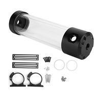 Cylindrical Transparent PC Water Cooling Tank, Computer Water Tank with 4 - Hole Built - in Defoamer, Anti - Cyclone Bubble Eliminator for Custom Liquid Cooling System