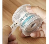Cylindrical Washi Tape Organzier Plastic Portable Tape Dispenser Office Holder for Arts, DIY Crafts, Bullet Journal Supplies, Scrapbooking -Transparent- (Transparent)
