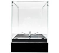 Cylosyn Baseball Display Case, Clear Acrylic Ball Holder with LED Light | Wood Base Display Stand for Baseballs, Softballs, Golf Balls and Tennis Balls in Home or Game Room