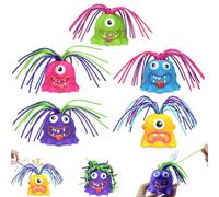 Cylosyn Screaming Monster Toys, 5PCS Hair-Pulling Stress Relief Toys with 6 Sounds and Lights, Cute Cartoon Funny Scream Toy, Random Color