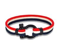 CYLRWSR Argentina Flag Rope Bracelet - Multilayer Yellow Rope With Stainless Steel Shackle Clasp, UniUnisex, Patriotic Accessories, 19cm, Stone, Agate