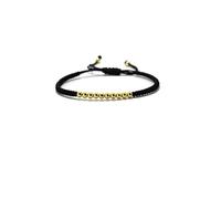CYLRWSR Handmade Weaven Black String Bracelet For Women Irregular 4mm Beads Macrame Braclet