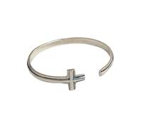 CYLRWSR Individualized Cool Style Bracelet Combination Bounce Di Fashion Niche Silver Plated Retro Cross Pin Knotting Bracelet