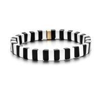 CYLRWSR Multicolor Enamel And Rhinestone Adjustable Bracelet Set, Boho Stacking Bangles For Women And Men, 19cm, Stone, Agate
