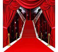 CYLYH 10x10ft Red Carpet Photography Backdrop Hollywood Party Backdrops Birthday Party Photo Background 105