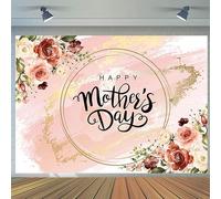 CYLYH 7x5FT Happy Mother's Day Backdrop Flower Background Mother's Day Party Backdrop Mother's Day Event Decoration Banner D566
