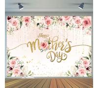 CYLYH 7x5ft Happy Mother's Day Backdrops Pink Carnation Background Mother's Party Bridal Shower Party Decor D862