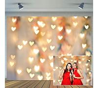 CYLYH 7x5ft Valentine's Day Backdrop Love Heart Bridal Shower Birthday Wedding Party Love Heart Wall Decor Banner Kid Newborn Baby Birthday Party Decor Banner D520