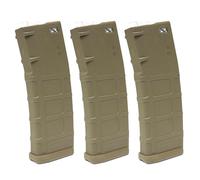 CYMA 3pcs Pack 150rd Mid-Cap Polymer Magazine for CYMA, Tokyo Marui, Umarex, G&P, King Arms, VFC, KWA M4 M16 Airsoft AEG (Tan)