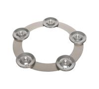 Cymbal Band Alloy Construction Cymbal-topHat Effect Band Two Material Options Hi Hat Tambourine for Drummers, Stage Performance, Music Studio, style to 1