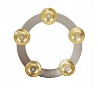 Cymbal Band Alloy Construction Cymbal-topHat Effect Band Two Material Options Hi Hat Tambourine for Drummers, Stage Performance, Music Studio, style to 2