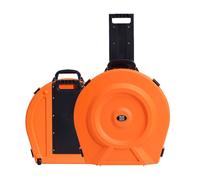 Cymbal Case With Foam Durable Cymbal Hard Cases, Fits Up to 10 * 21" Cymbals, Design for Drums Cymbal Safety, 22" Rolling Cymbal Cases Upgrade from Cymbal Bag, Cymbal Bags With Wheels, Inferno Orange