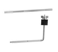 Cymbal Extension Clamp Set for Drum Mount Holder, Angle Adjustable Silver | Zinc Alloy Build, Smooth Finish, for Different Drums and Live Performances