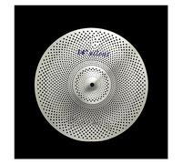 Cymbal Polishing Low Volume 16 Crash Silent Mute Cymbal For Practice Cymbals for Beginners (Color : Silver)