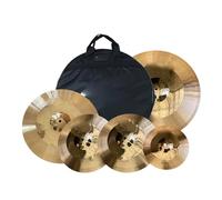 Cymbals Drum Cymbal Pack 14 Hihats 16/18 Crash 20 Inch Ride Bag 5PCS Set Percussion Instrument(Type1 5PCS)