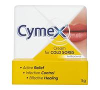 Cymex Cold Sore & Lip Cream - Triple Action Formula, 5gm | Fast Relief, Infection Control, Effective Healing for Painful Cold Sores & Dry Cracked Lips