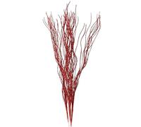 CYMMIYT Artificial Berry Stems 3/6/9Pcs Artificial Glitter Berry Stem Ornaments Christmas Picks Glittery Twigs Branches Flower Sticks Holiday Wedding Party Decor(Red Twig,3pcs)