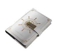 CYMMIYT Diary With Lock PU Leather Diary With Lock Thicken Refillable Locked Journal Waterproof Combination Password Notebook Girls(White,100Sheets 200Pages)