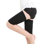 CYMMIYT Leg Compression Sleeve 1Pair Thigh Contoured Tight Compression Socks Men And Women Athletes Prevent Varicose Veins Shank Double Shaped Leg Sox(Black,M)