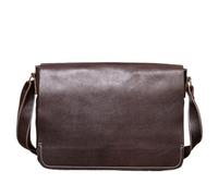 CYMMIYT Messenger Bag Men's Shoulder Bag Business Office Men's Bag Large Capacity 15 Inches Laptop Bag Leather Messenger Bag(Coffee)