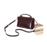 CYMMIYT Messenger Bag Oilwax Genuine Leather Women Messenger Bag Vintage Real Cow Leather Handbag Small Ladies Tote Or Shoulder Bag(Coffee)