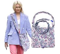 CYMNER Urine Drainage Bag Holder for Women,Catheter Bag Cover with Adjustable Strap, Leak-Proof Lining and Bed/Walker Loops, Floral Print, Resistant Polyester Fabric