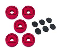 Cympad Chromatics cymbal felt set, 40 mm, 5 pieces, red with keepdrum fur damper pads